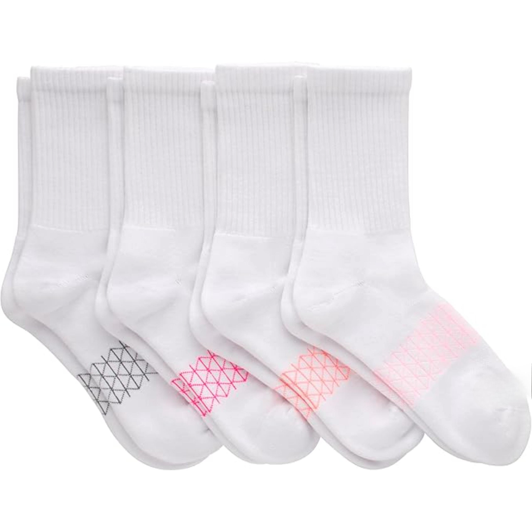 Pack Of 4 Cushioned Crew Socks For Women