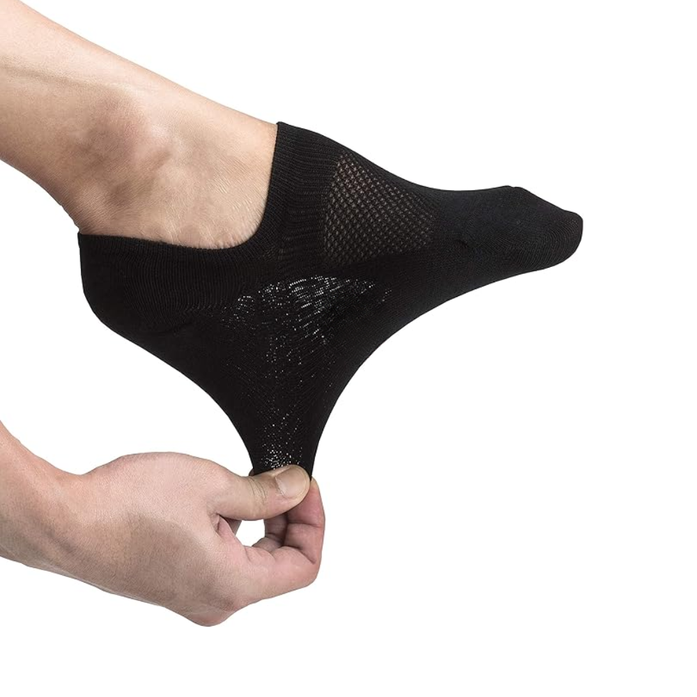 Pack Of 6 Seamless Wide Toe Box No Show Cotton Footie Liner Socks6 Pairs Of Seamless Wide Toe No Show Socks - Image 5