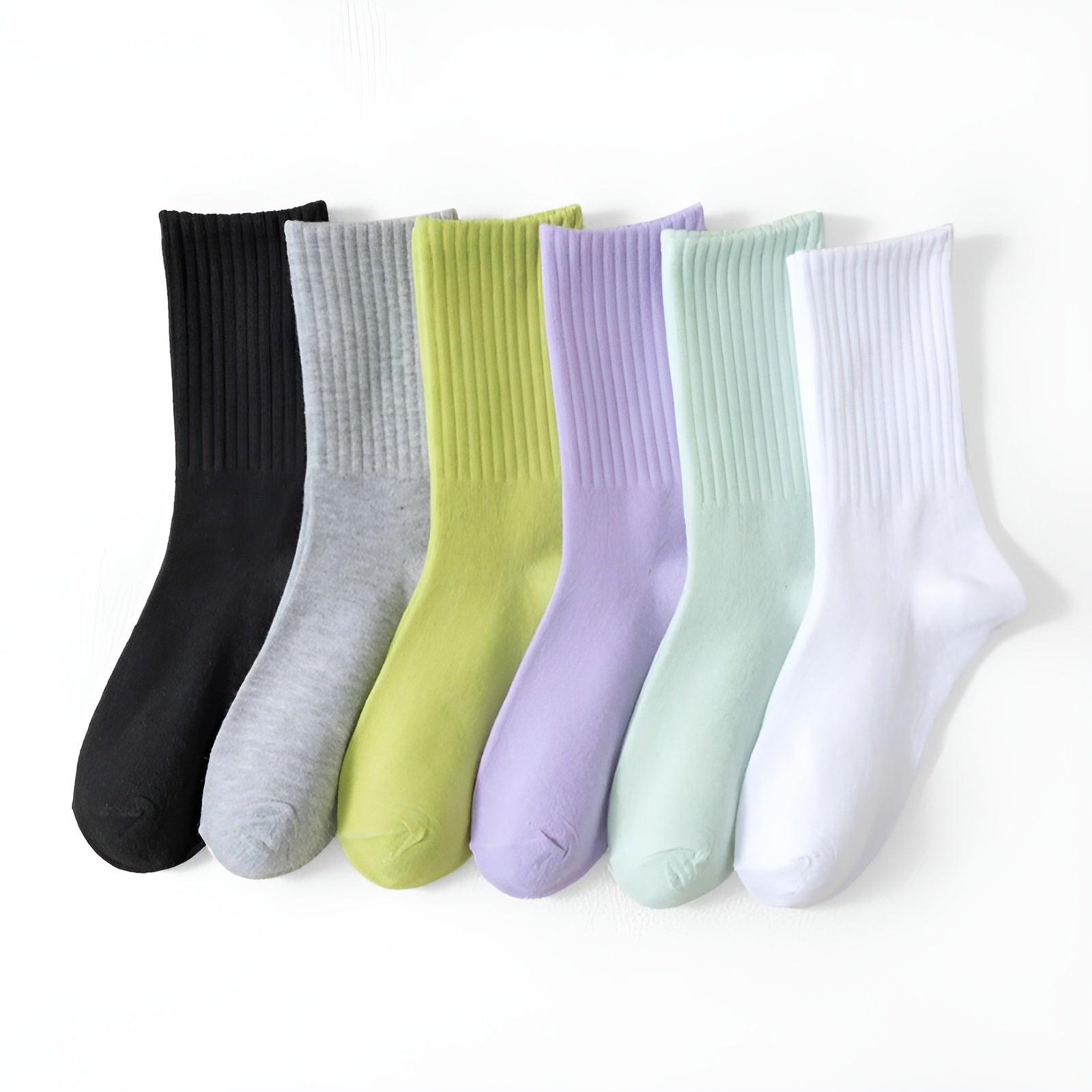 Soft And Comfortable Ribbed Socks Set-Plantar SocksSoft And Comfortable Ribbed Socks Set - Image 3