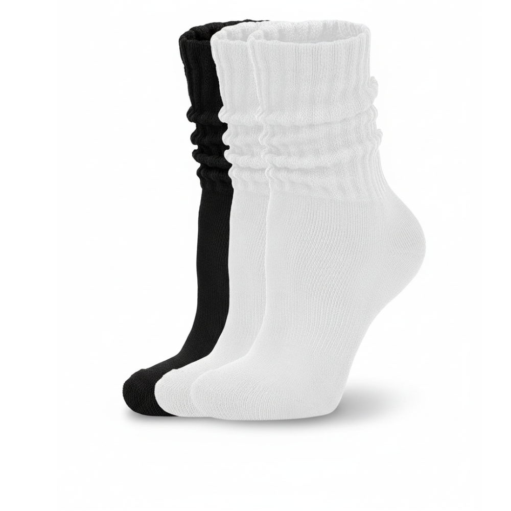 3 Pair Of Scrunch Ribbed Slouchy Crew Design Socks3 Pair Of Scrunch Ribbed Slouchy Crew Design Socks - Image 9