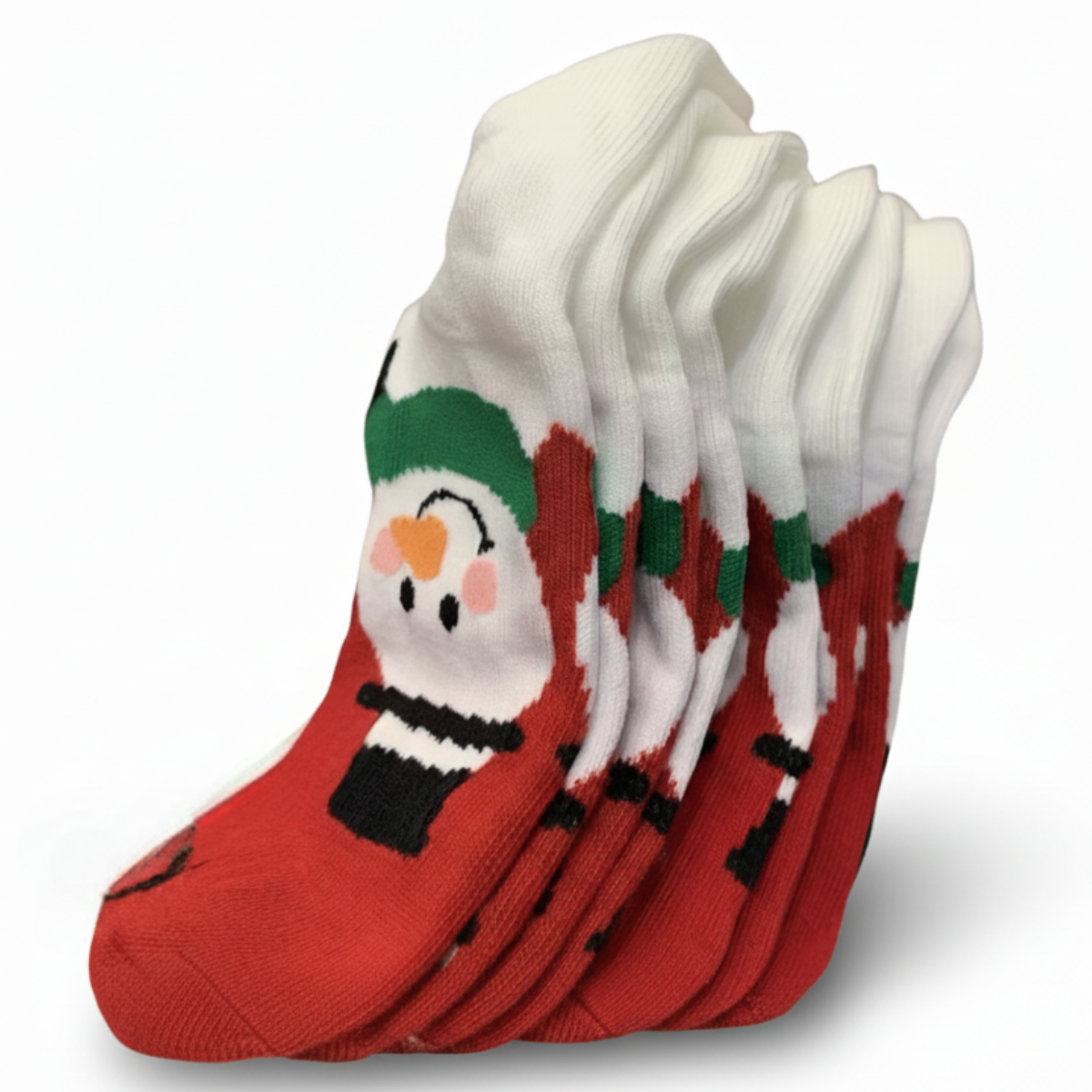 4 Pair Of Cartoon Print Christmas Socks For Women