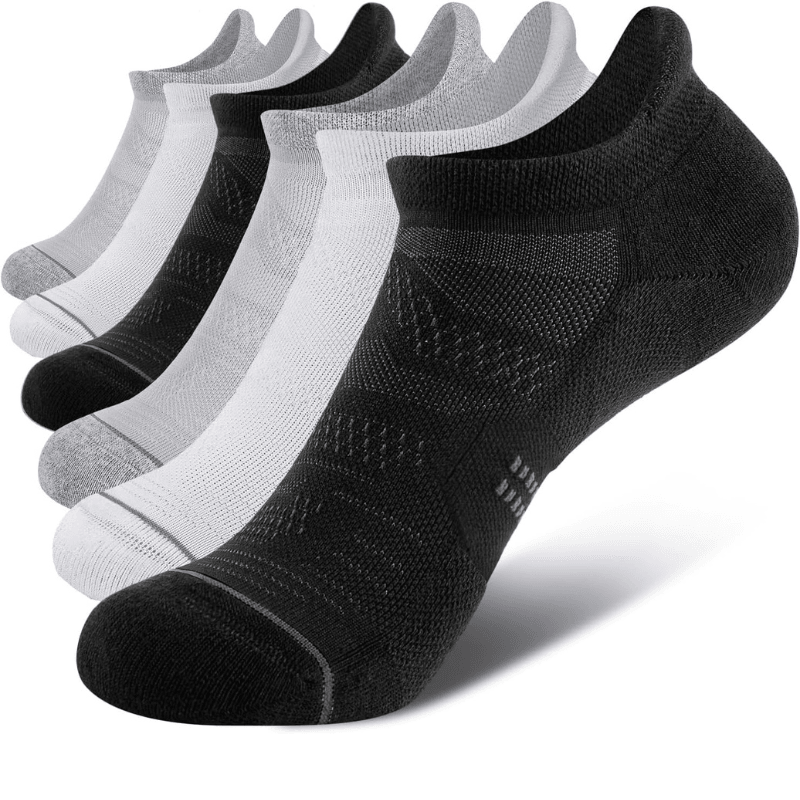 6 Pack Comfortable Mesh Design Ankle Support Socks-Plantar Socks