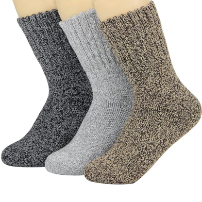 Structured Rib Knit Crew Pattern Socks