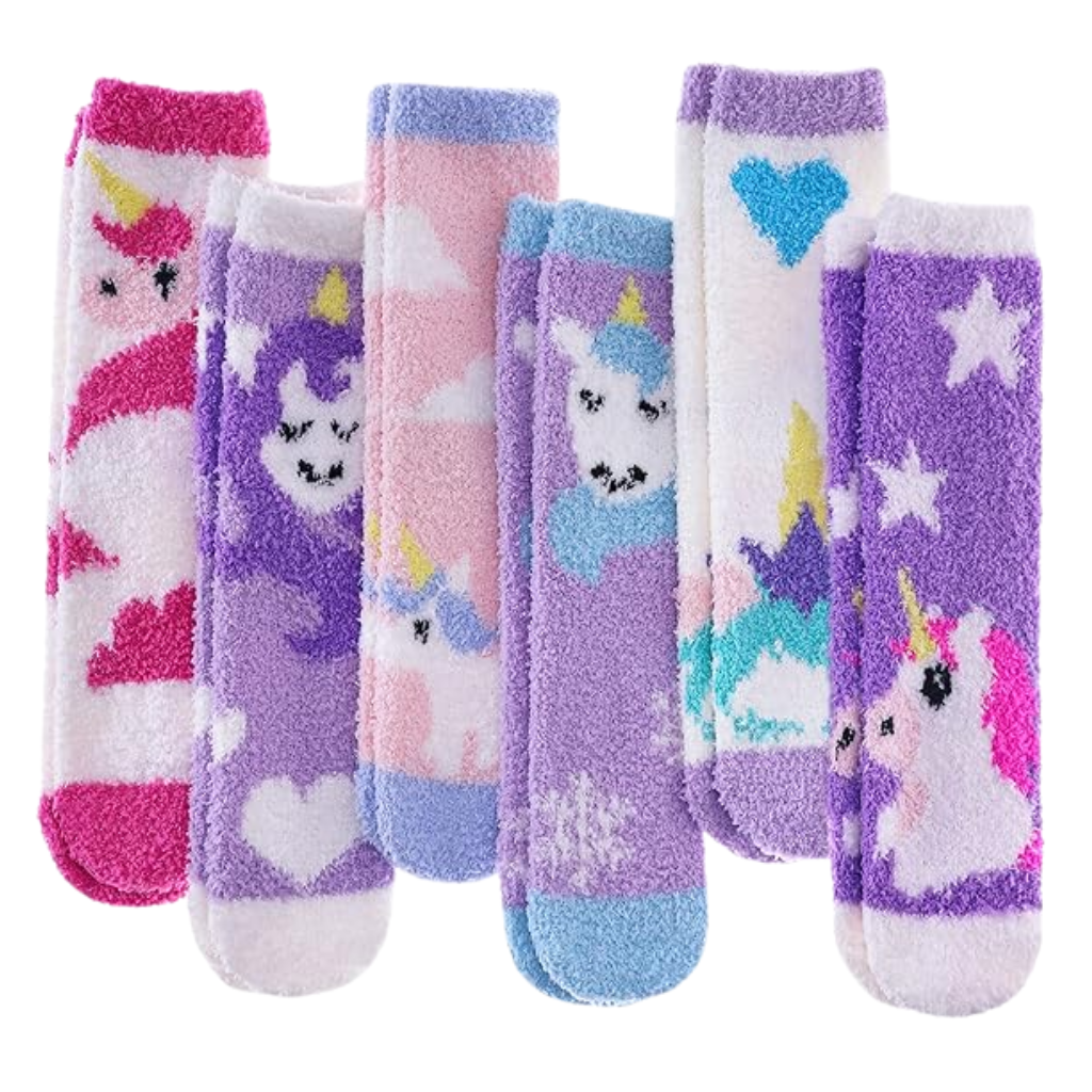 Microfiber Blend Patterned Crew Style Socks