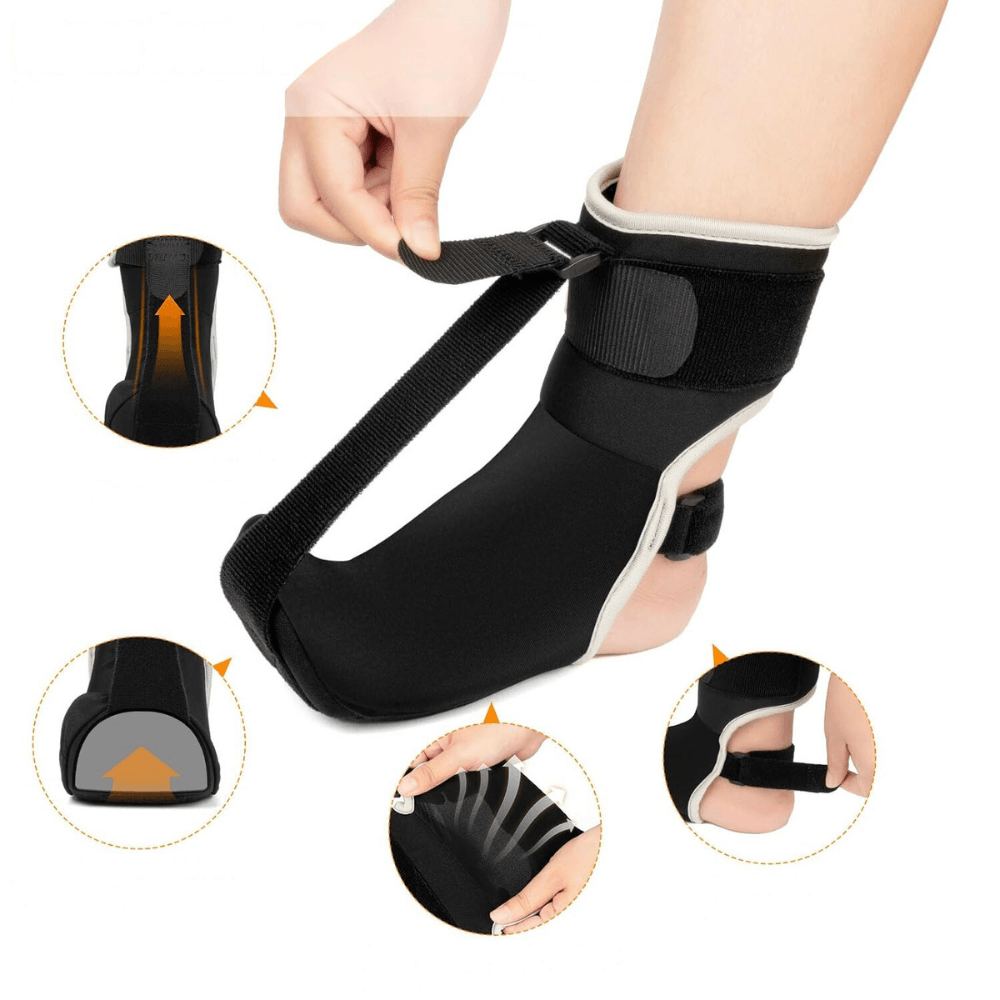 Adjustable Support Brace With Arch Plantar Pads-Plantar Socks