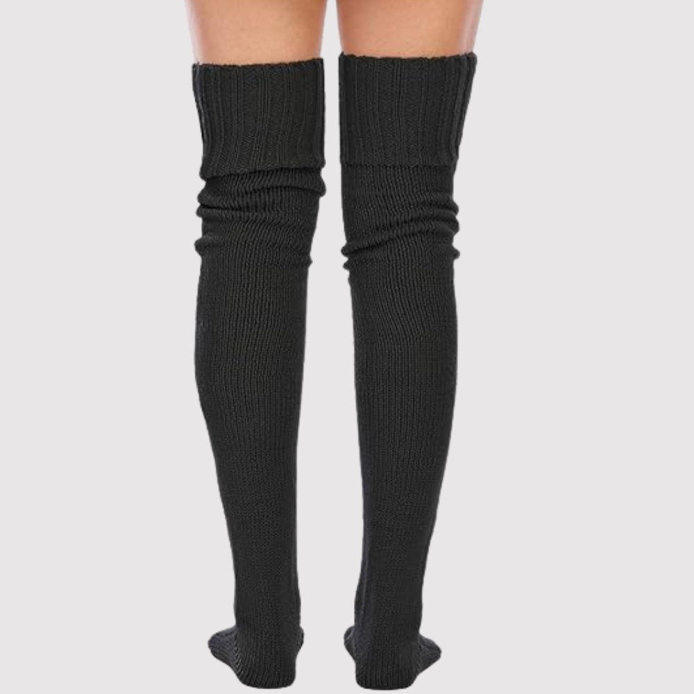 Women Winter Boot Socks With Cable Knit And Extra LengthExtra Length Winter Boot Socks With Cable Knit - Image 3