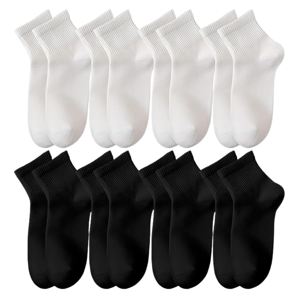 8 Pairs Women Crew Ankle Socks Thin Cotton Athletic Casual