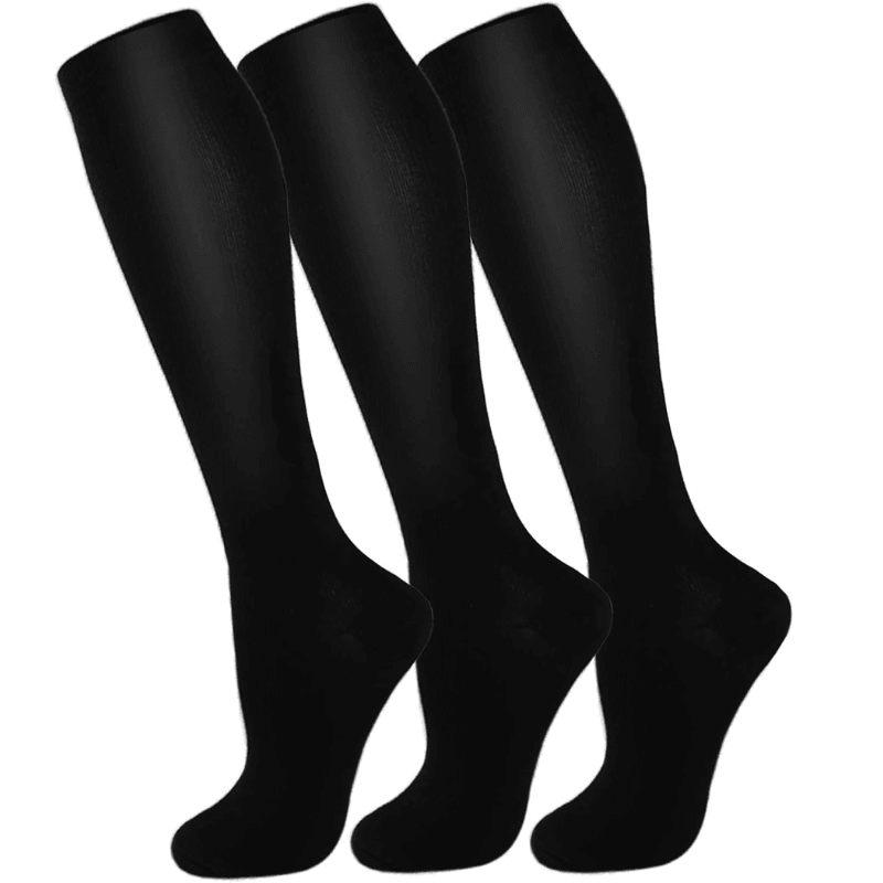 3 Pairs Of Stretchable Compression Socks For Everyday Wear-Plantar Socks