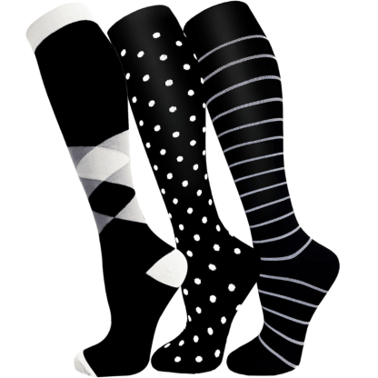 3 Pairs Of Stretchable Compression Socks For Everyday Wear-Plantar Socks
