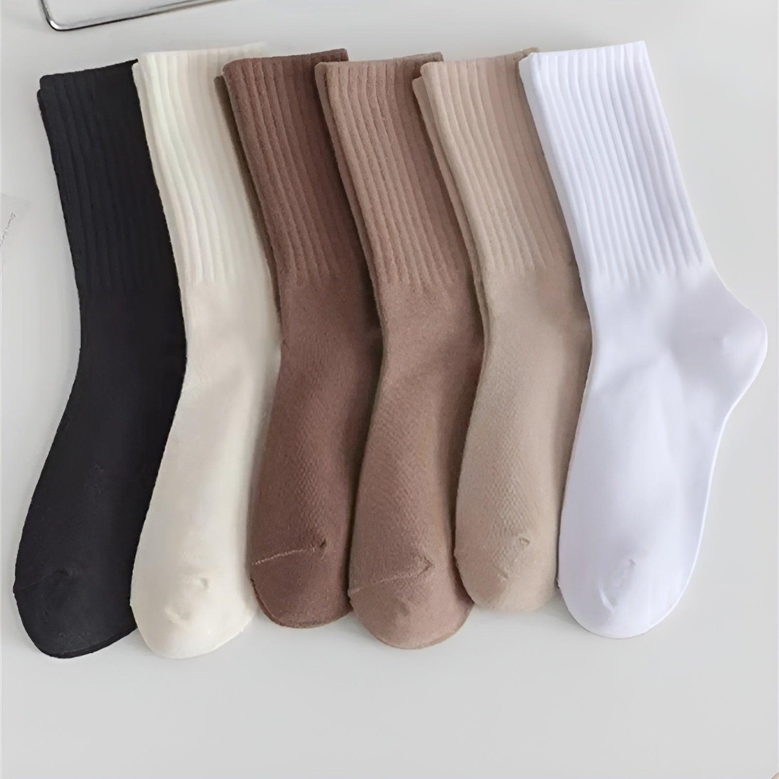 Soft And Comfortable Ribbed Socks Set-Plantar SocksSoft And Comfortable Ribbed Socks Set - Image 2