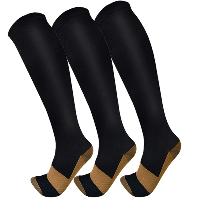 3 Pairs Of Stretchable Compression Socks For Everyday Wear-Plantar Socks