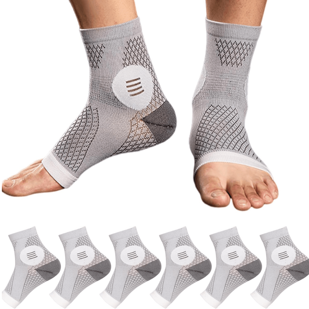 3 Pairs Neuropathy Compression Socks - Daily Support and Comfort-Plantar Socks