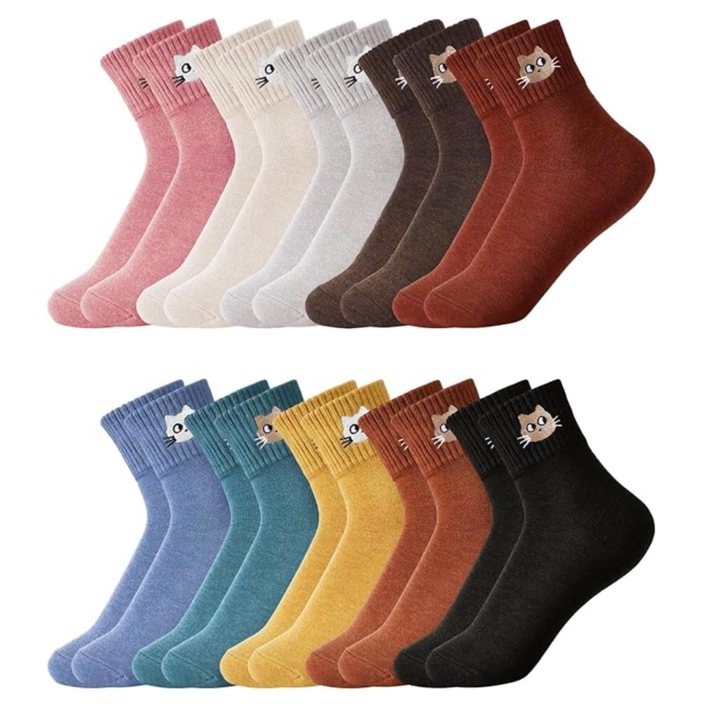 Women Pack Of 10 Colorful Crew Socks10 Pairs Of Women Colorful Crew Socks - Image 6