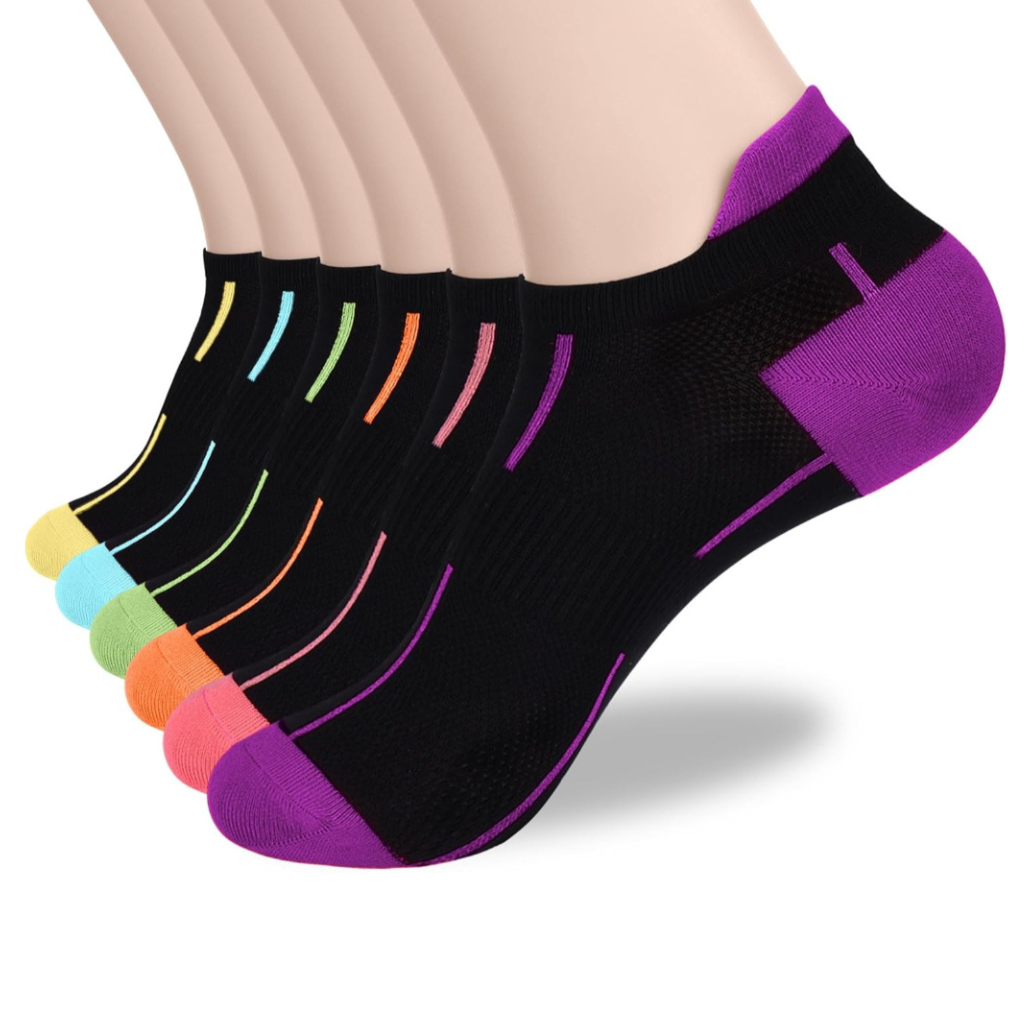 6 Pairs Men and Womens Ankle Thin Athletic Running Low Cut Socks