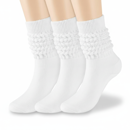 3 Pair Pack Women High Scrunch Socks