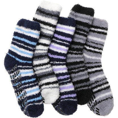 Pairs of 5 Cozy Plush Fleece Warm Wear Women Fuzzy Socks Winter