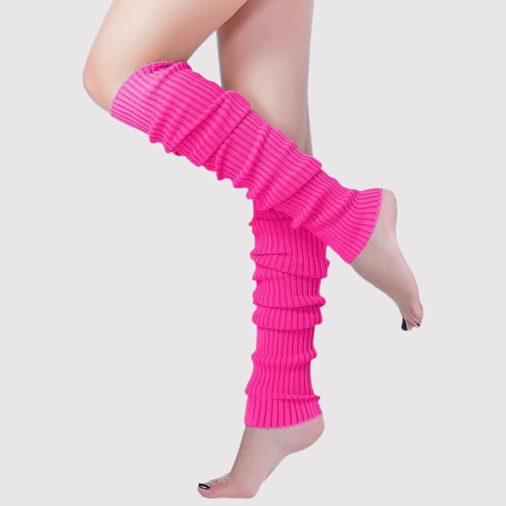 Ribbed Knit Warmers for 80s Party and Dance Style