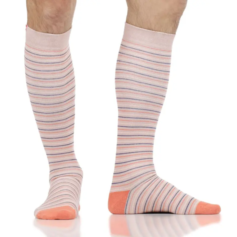 Pinstripe Design Compression Travel Socks