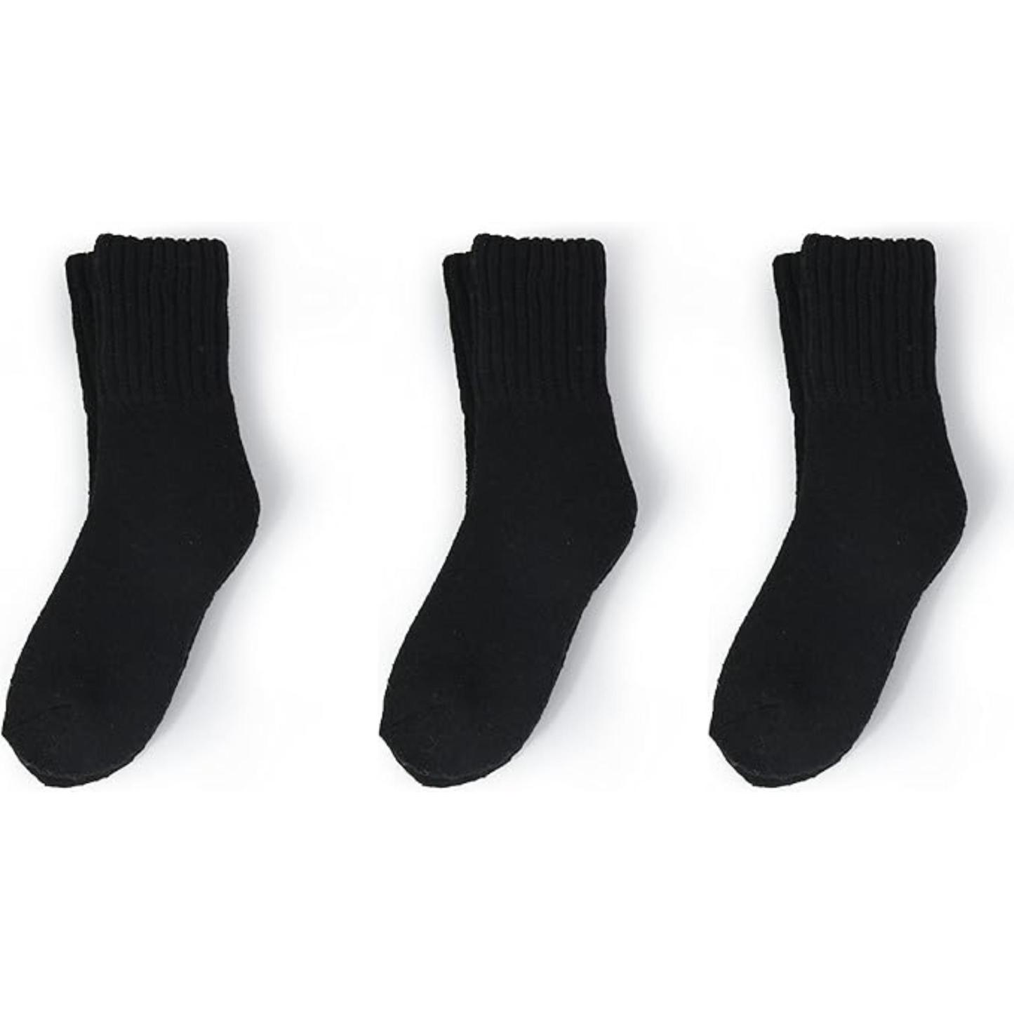 Women Winter Solid Thick Warm Crew Socks