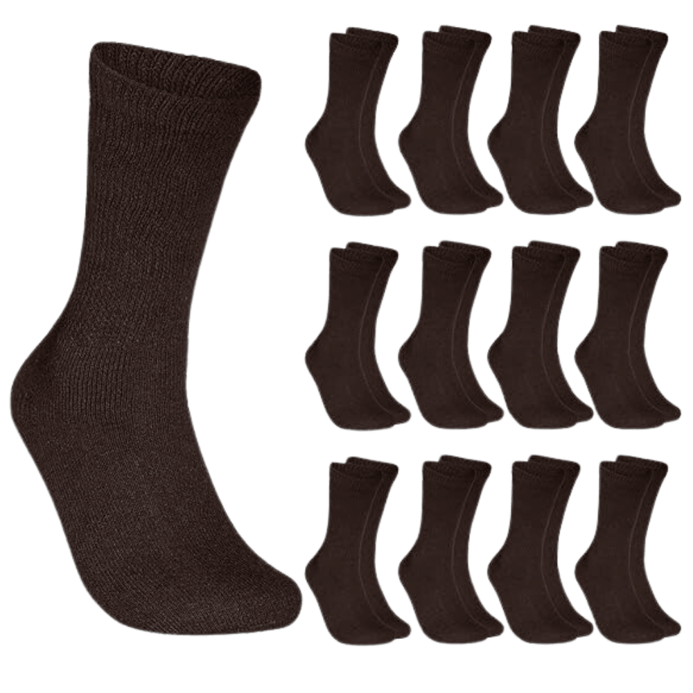 12 Pairs Non Binding Crew Neuropathy Socks12 Pairs Non Binding Crew Neuropathy Socks - Image 3