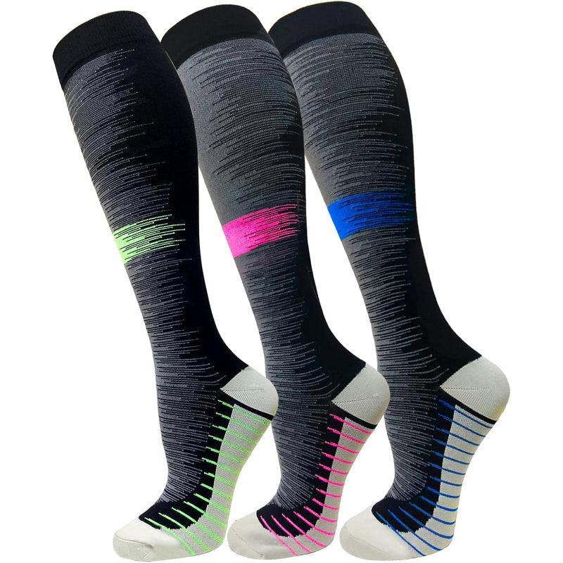 3 Pairs Copper Antimicrobial Socks – Support and Compression-Plantar Socks