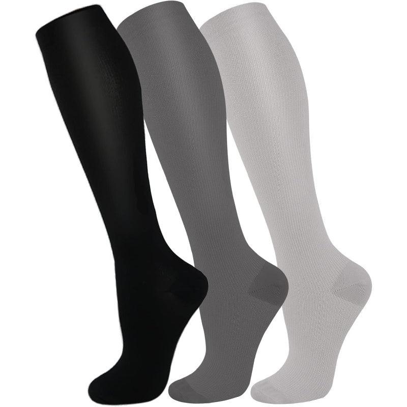 3 Pairs Copper Antimicrobial Socks – Support and Compression-Plantar Socks