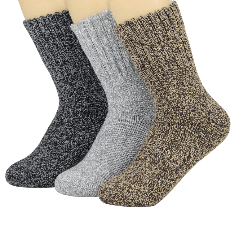 3 Pairs Of Stylish Knitted Heated Socks-Plantar Socks