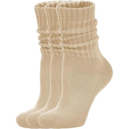 Women Pack Of 3 Scrunch Crew Socks