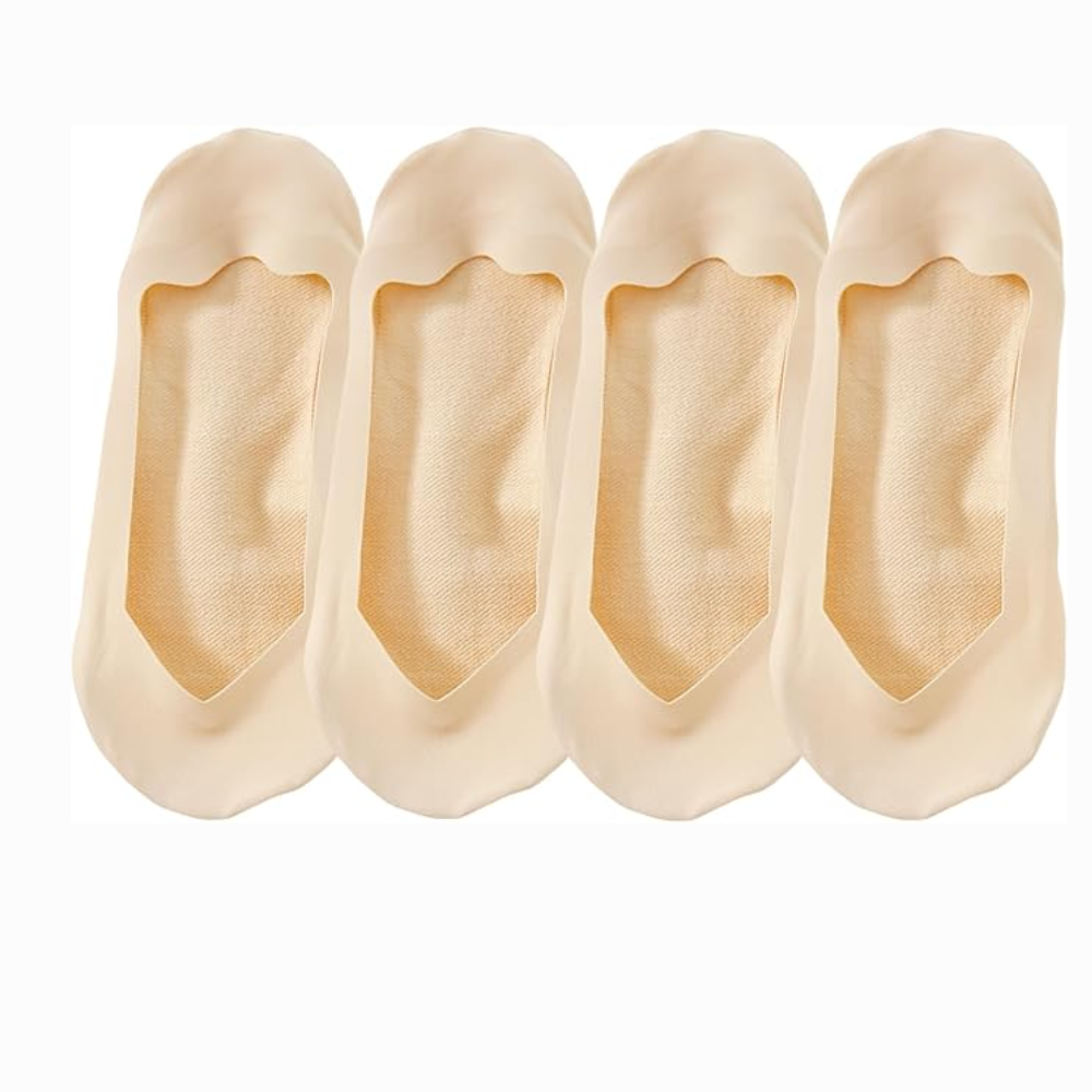 Women Ultra Low Ice Silk And  Cotton Liner Socks