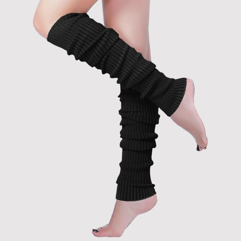 Ribbed Knit Warmers for 80s Party and Dance Style