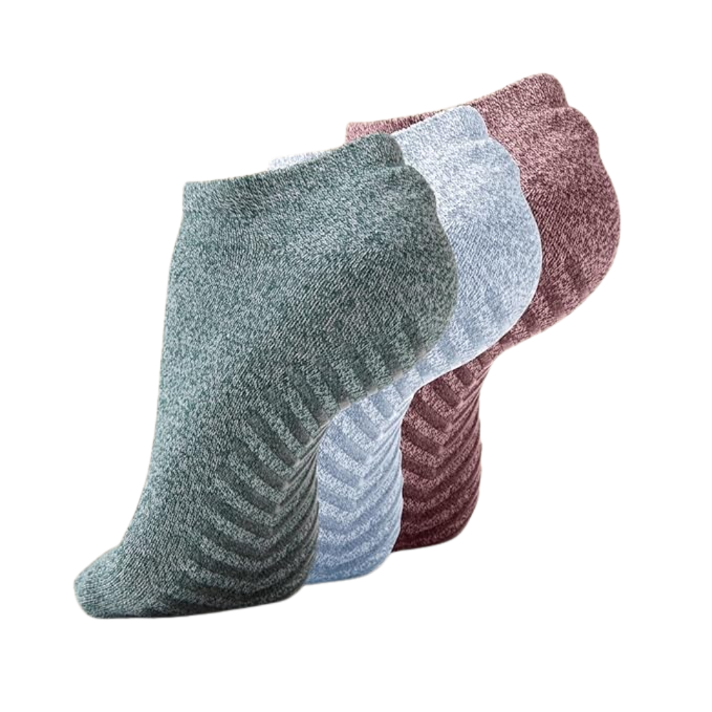3 Pairs Grip Socks Non Slip For Yoga Pilates And Barre3 Pairs Of Non Slip Grip Socks For Yoga Pilates  - Image 4