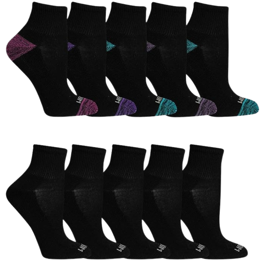 Pack Of 10 Women Cushioned Low Cut SocksWomen Cushioned Low Cut 10 Pairs Of Socks - Image 5