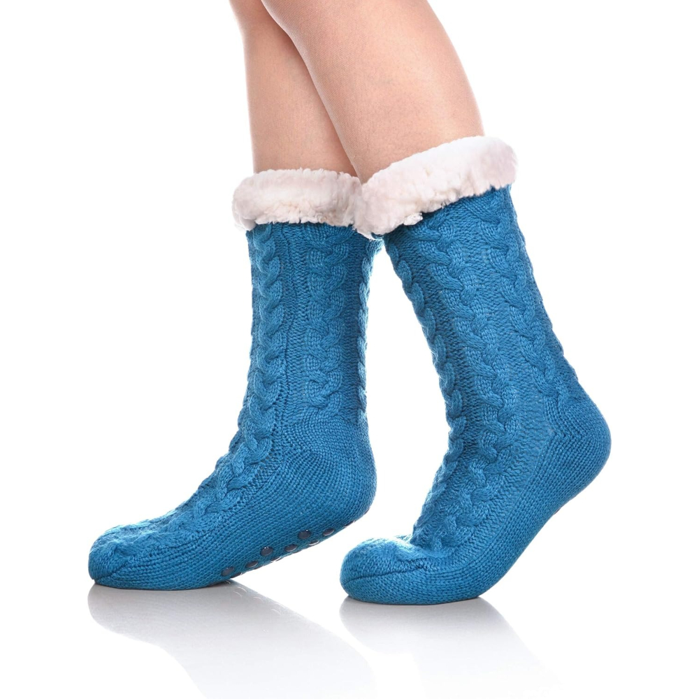 Women Winter Super Soft Warm Cozy Fleece Lined Fuzzy Slipper Socks