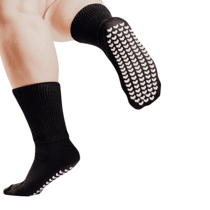 2 Pairs Extra Wide Neuropathy Socks – Comfort and Stability-Plantar Socks
