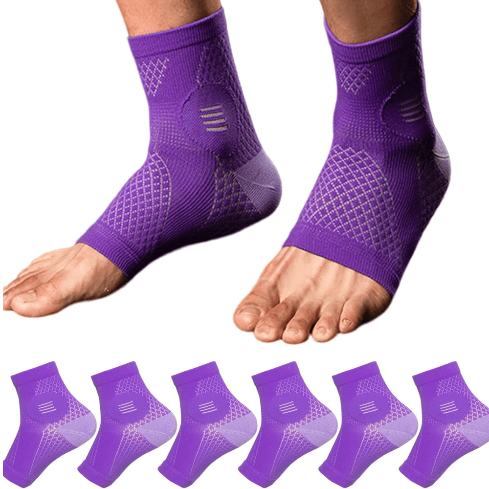 3 Pairs Neuropathy Compression Socks - Daily Support and Comfort-Plantar Socks