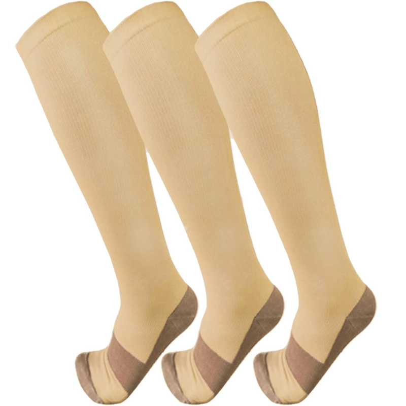 3 Pairs Of Stretchable Compression Socks For Everyday Wear-Plantar Socks
