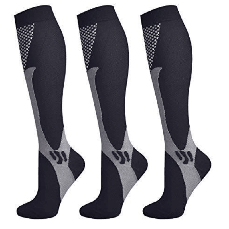 Running Compression Stockings 20-30 Mmhg Sports Socks (3-Pack)-Plantar Socks