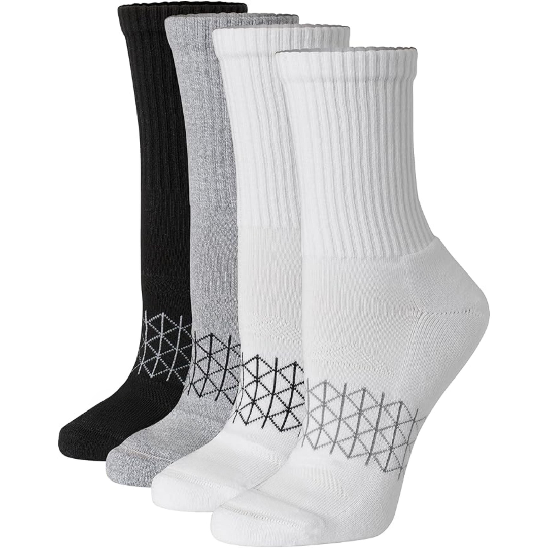 Pack Of 4 Cushioned Crew Socks For Women4 Pairs Of Cushioned Crew Socks For Women - Image 3