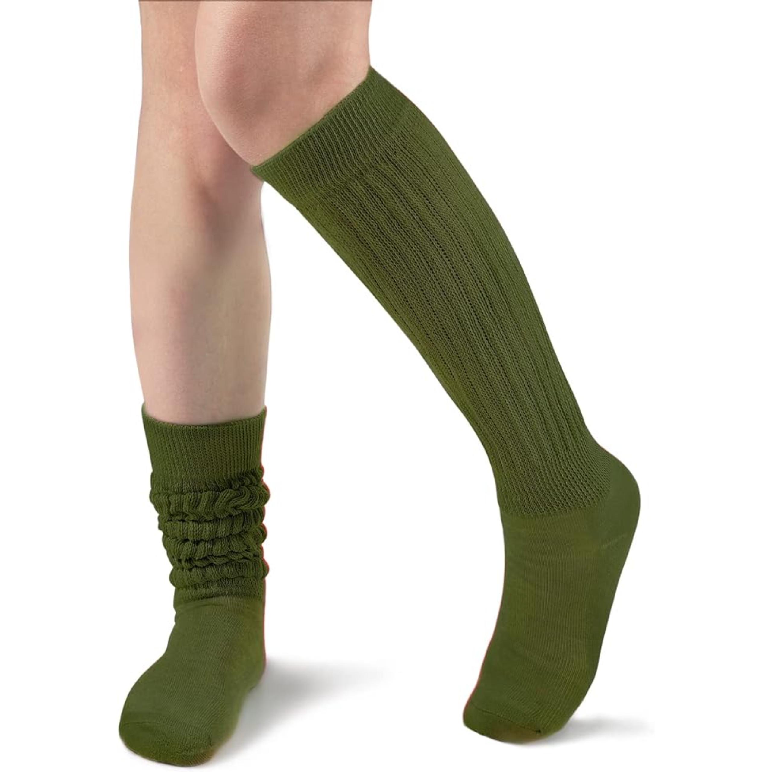 Women Knit Slouch SocksKnit High Boot Long Tube Scrunch Sock For Woman - Image 3