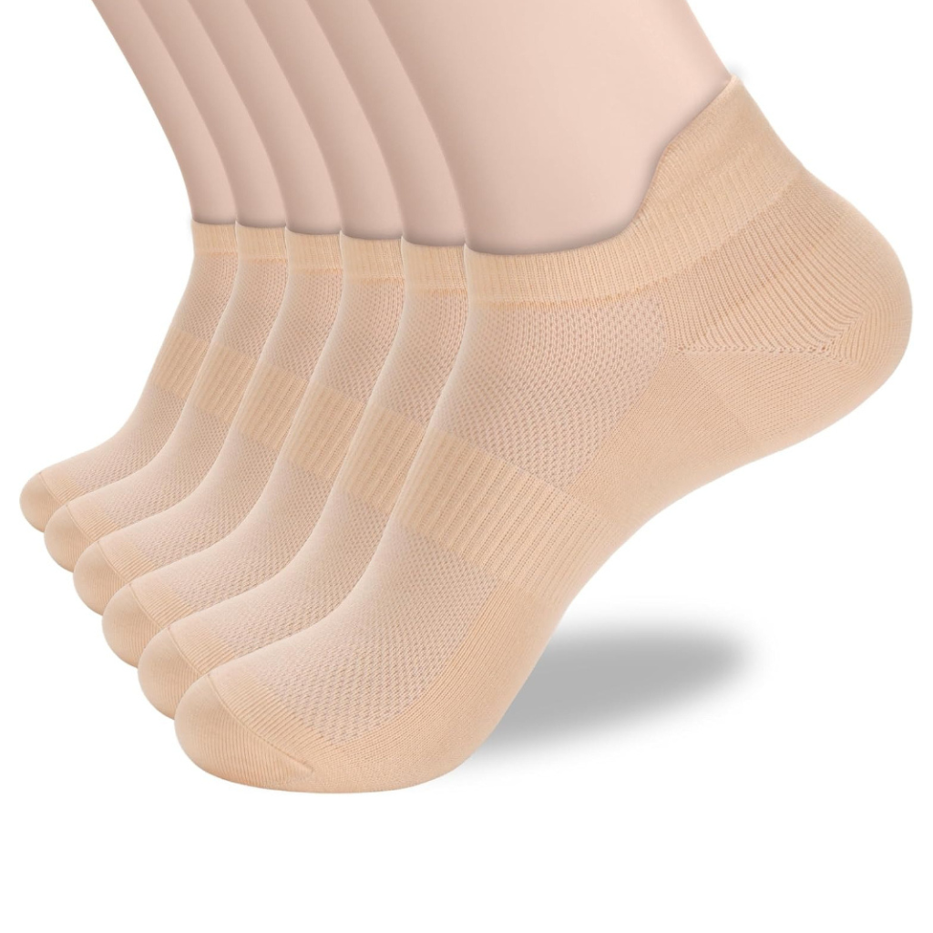 6 Pairs Men and Womens Ankle Thin Athletic Running Low Cut Socks