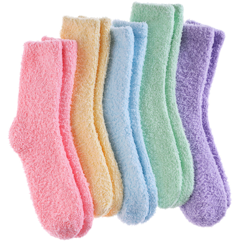 Pairs of 5 Cozy Plush Fleece Warm Wear Women Fuzzy Socks Winter