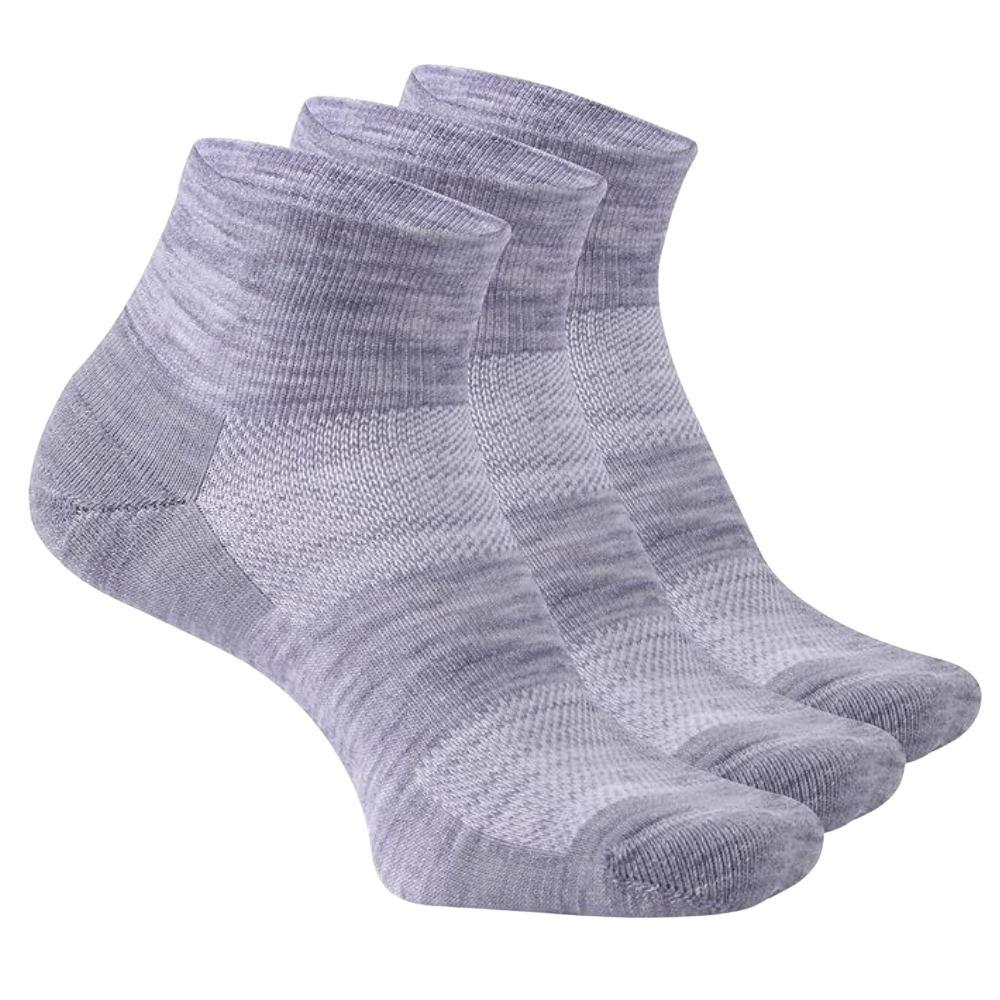 3 Pairs Of Soft Thin Everyday Use Wool Running Socks