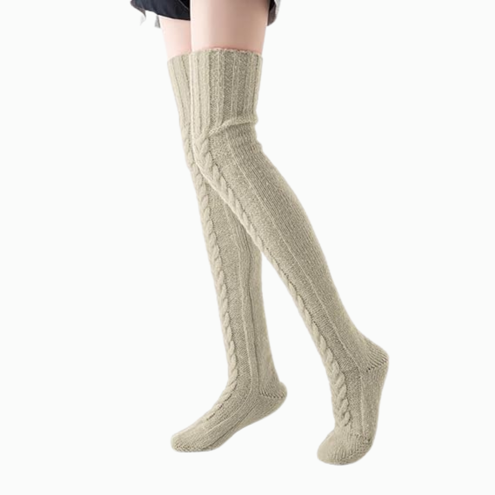 Women Warm Knit Boot Socks For Winter Outfits