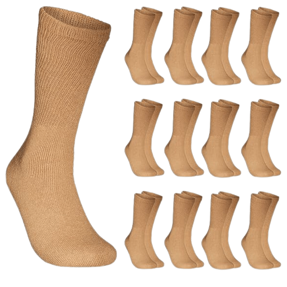 12 Pairs Non Binding Crew Neuropathy Socks12 Pairs Non Binding Crew Neuropathy Socks - Image 5