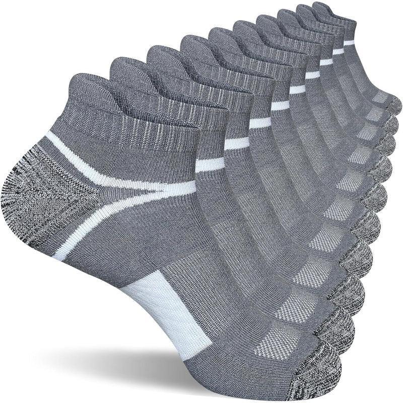 5 Pairs Athletic Cushioned Antimicrobial Socks-Plantar Socks