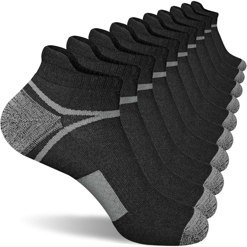 5 Pairs Athletic Cushioned Antimicrobial Socks-Plantar Socks