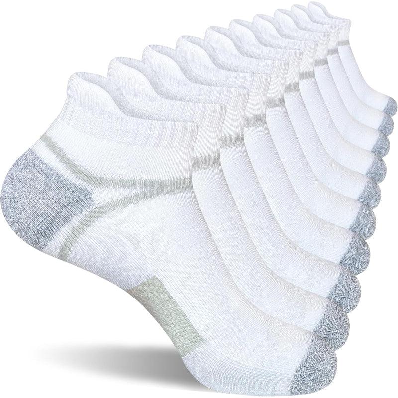 5 Pairs Athletic Cushioned Antimicrobial Socks-Plantar Socks