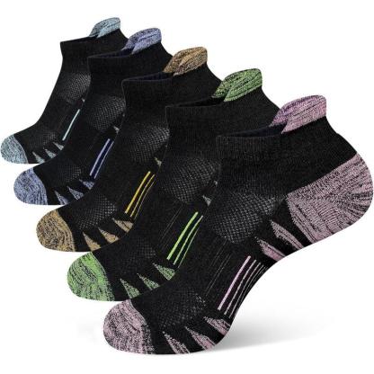 5 Pairs Cushioned Athletic Socks - Performance and Comfort-Plantar Socks