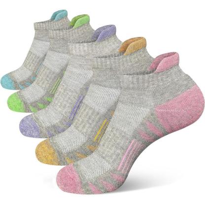5 Pairs Cushioned Athletic Socks - Performance and Comfort-Plantar Socks