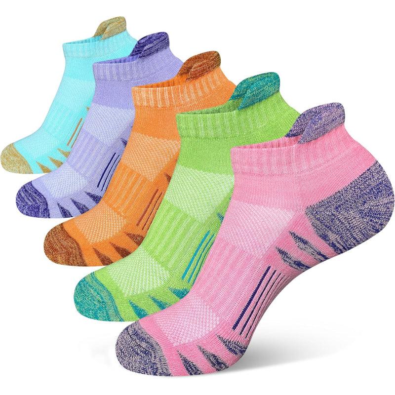 5 Pairs Cushioned Athletic Socks - Performance and Comfort-Plantar Socks5 Pairs Cushioned Athletic Socks - Performance and Comfort - Image 3